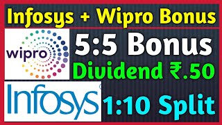 Infosys  Wipro Bonus Declared 🚨 Stocks Declared High Dividend Bonus amp Split With Ex Dates [upl. by Sherrie]