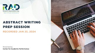 RAD2024 Abstract Writing Prep Session [upl. by Ardnua]