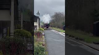 41241 pulls into oakworth station on the KWVR train KWVR [upl. by Sillyrama]