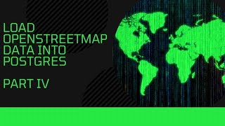 Load Openstreetmap Data into PostGres Database  Part 4  View OSM Data in QGIS [upl. by Hewart648]