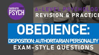 Authoritarian Personality  Obedience  Exam Questions amp Revision  ALevel  AQA Psychology [upl. by Sosna]