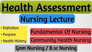 Health Assessment Nursing Lecture  Health Assessment In Hindi  NursingNotes20 [upl. by Aicilra]