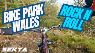 BIKE PARK WALES MTB💥Rock N Roll Black tech trail BPW [upl. by Esiouqrut]