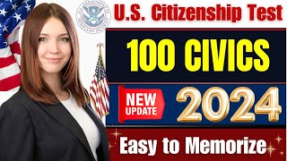 Full Answers 2024 USCIS Official 100 Civics Questions amp Answers 2024 US Citizenship Interview 2023 [upl. by Sadnak]