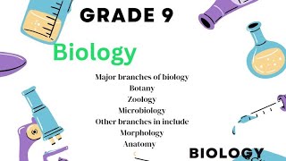 chap 1  Major branches of biology  other branches of biology class 9 [upl. by Trillbee]