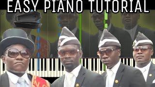 COFFIN DANCE ASTRONOMIA EASY PIANO TUTORIAL  COVER BY PIX SERIES  VIRAL MEME SONG FUNERAL DANCE [upl. by Reywas]