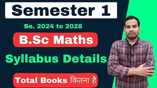 BSc Maths Syllabus Semester 1  BSc Semester 1 Syllabus 2024  BSc Maths Hons Syllabus [upl. by Janine469]