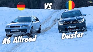 Audi A6 25 Allroad vs Dacia Duster in Deep Snow Offroad [upl. by Retloc]