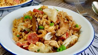 Super Easy Rice Cooker Kiam Peng • Chicken Cabbage Rice 咸饭 One Pot Chinese Savoury Rice Recipe [upl. by Ariayek707]