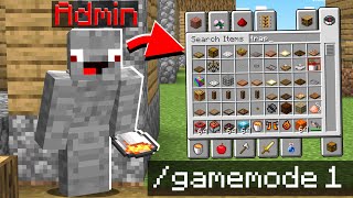 ich bin ADMIN und CHEATE GAMEMODE 1 in Minecraft [upl. by Ellehcen353]