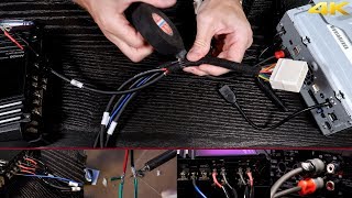 Wiring a 2 or 4 channel amp to your stock speaker harness without cutting the factory wiring [upl. by Edlitam]