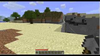 MineCraft  Open pit mine with invisible stairs [upl. by Raseta332]