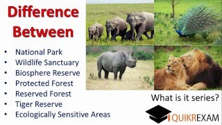 Difference Between National ParkWildlife SanctuaryBiosphere Reserve [upl. by Assilana]