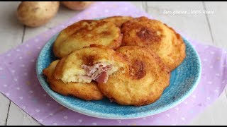 Bombette di patate veloci ripiene di prosciutto cotto e mozzarella [upl. by Notreve]