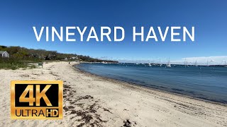 Walking Tour Vineyard Haven Marthas Vineyard Massachusetts MVVACATIONcom 4K [upl. by Naahs65]