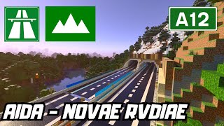 Minecraft Highway A12 Autovia Lyrica THE MOST BEAUTIFULL HIGHWAY Driving trought MOUNTAINS to NR [upl. by Louls]