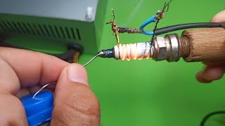 Como Fazer Ferro de Solda Caseiro 12 Volts Com Vela de Ignição [upl. by Nwahsyar]