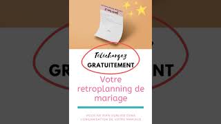 Retroplanning de mariage Gratuit [upl. by Oab]