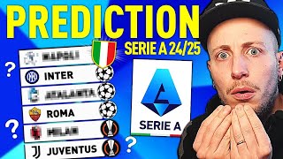 PREDICTION SERIE A 202425 ⚽ CLASSIFICA FINALE ASSURDA🤯​ [upl. by Mannuela]