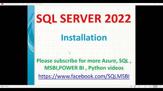 SQL 2022 Tutorials  SQL Server 2022 Installation  SQL 2022 Installation on Windows [upl. by Coppins]