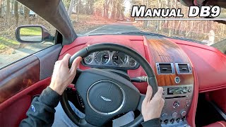 2007 Aston Martin DB9 Manual  V12 British Grand Tourer POV Binaural Audio [upl. by Mure]