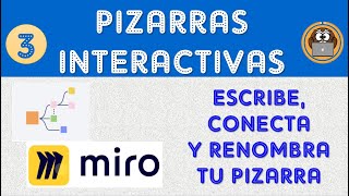 Tutorial Miro Pizarras interactivas 3 Edita texto conectores y renombra [upl. by Venice]