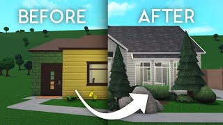 Renovating the Bloxburg Starter House Into a Realistic House [upl. by Necyrb]