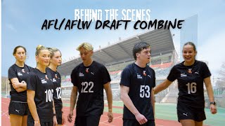 Behind the Scenes of the AFLAFLW Draft Combine [upl. by Htnnek]