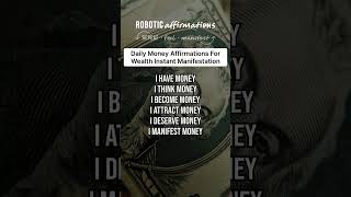 Daily Money Affirmations For Wealth Instant Manifestation success abundance lawofattraction luck [upl. by Aleekat]