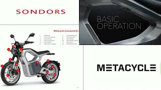 Sondors Metacycle Manual [upl. by Pfeffer]