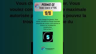 Permis CE  Fiche écrite 06 question 10 quiz questionnaire [upl. by Ennovart]