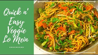 QUICK amp EASY VEGGIE LO MEIN RECIPE [upl. by Emmer]