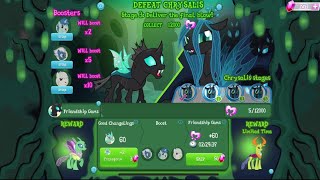 Defeat Chrysalis game limited time prize  MLP Game [upl. by Acirre255]