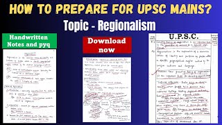 Learn to prepare for UPSC mains  notes making  answer writing  Society  GS paper1upscmains [upl. by Shawn]