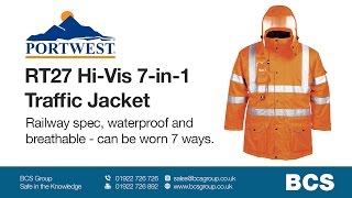 Portwest RT27 HiVis 7 in 1 Traffic Jacket [upl. by Lhadnek]