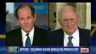 CNN Spitzer Goldman Sachs you lied [upl. by Ahsimac754]