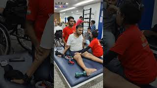 Recovery of quadriplegic patient at Walk n Run physiotherapy quadriplegic rehab fitness [upl. by Airres]