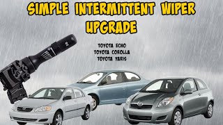 Toyota Echo Yaris and Corolla Intermittent Wiper Upgrade Its easy [upl. by Jordans332]