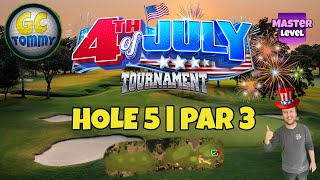 Master QR Hole 5  Par 3 HIO  4th of July Tournament Golf Clash Guide [upl. by Ewall]