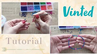 Bransoletka i pierścionek z koralików DIY Tutorial na kwiatki z koralików 🌼✨ [upl. by Dihsar838]