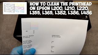 HOW TO CLEAN THE PRINTHEAD ON EPSON L200 L210 L220 L355 L365 L382 L386 L486 NOZZLE CHECK [upl. by Isdnil867]