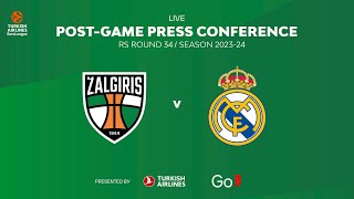 Žalgiris  Real Madrid  Press Conference  EuroLeague 202324 Round 34 [upl. by Jacenta]