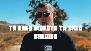 tu eres bichote tu eres bandido Letra BAD BUNNY ft YOVNGCHIMI  MERCEDES CAROTA [upl. by Austine85]