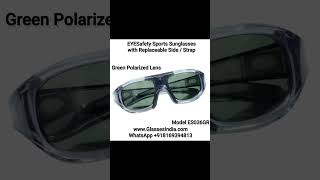 EYESafety Polarized Sports Sunglasses with Replaceable Side  Strap Glasses India sportssunglasses [upl. by Aitselec605]