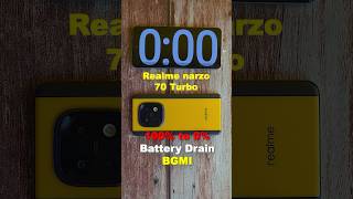 Realme Narzo 70 Turbo  BGMI 100 to 0 Battery Drain Test [upl. by Akcirderf]