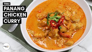 Thai Panang Chicken Curry  Thai Panang Curry Recipe with Chicken  Panang Curry with Chicken [upl. by Nerti610]