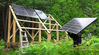 Off Grid Solar System Install for Cold Climates Start to Finish  Ep96  Outsider Cabin Build [upl. by Eiboj]