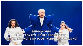 EUROPAPA LIVE OP HET SONGFESTIVAL  de eerste reactie op Joost Klein’s volledige act [upl. by Dilisio]