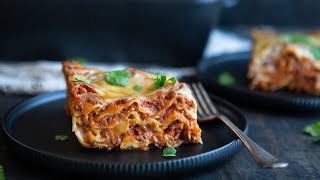 Hearty Vegan Lentil Lasagna With a Creamy Béchamel Sauce [upl. by Teemus]