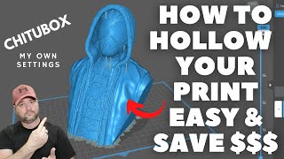 Easy way to Hollow your Resin 3D PRINT and save Money Chitubox [upl. by Guidotti]